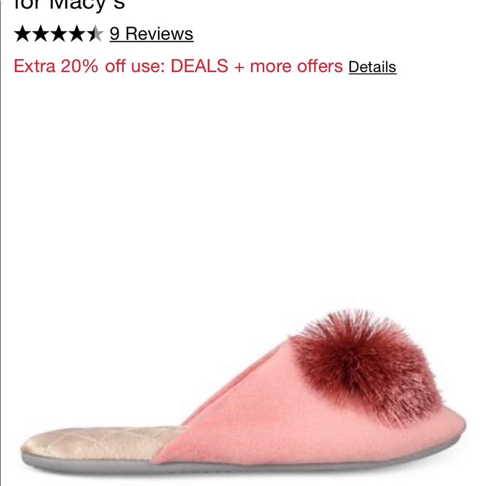 I.N.C Pom Pom slippers